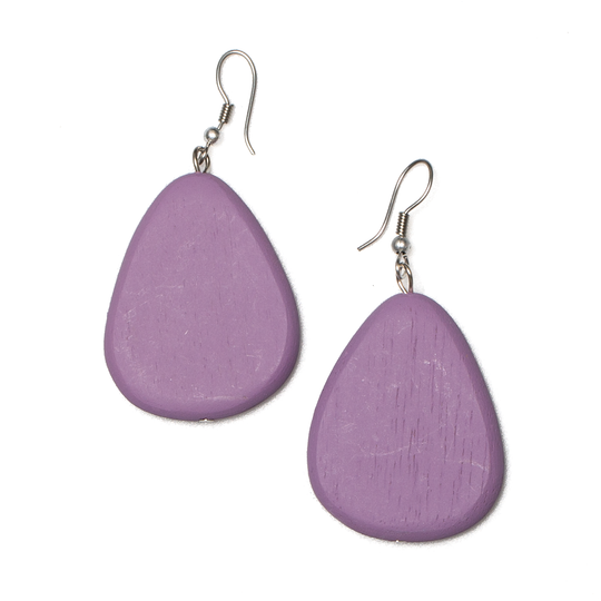 Wooden Pebble Earring