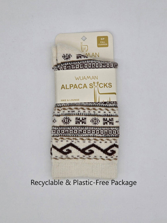 Fair Isle Alpaca Socks | Full Cushion Socks | Crew Socks