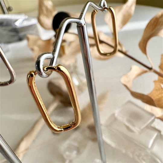 Everyday Paperclip Style Hoop Earrings