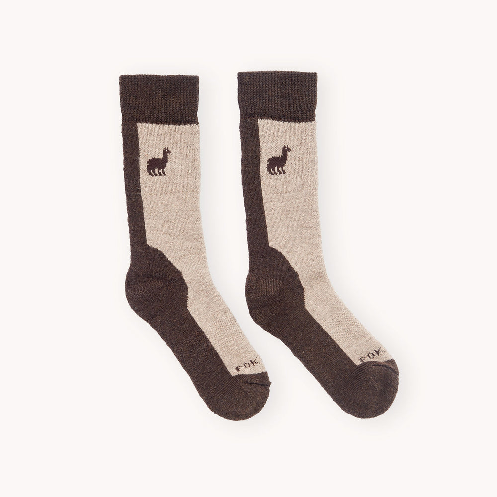 Alpaca Socks - Hiker - Pinecone