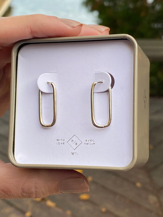 Everyday Paperclip Style Hoop Earrings