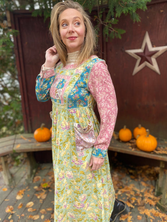 Gentle Autumn Patchwork Dress