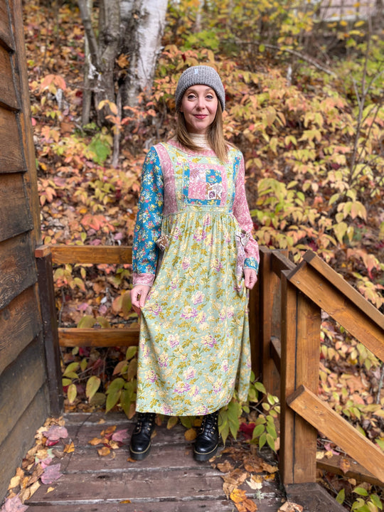 Gentle Autumn Patchwork Dress