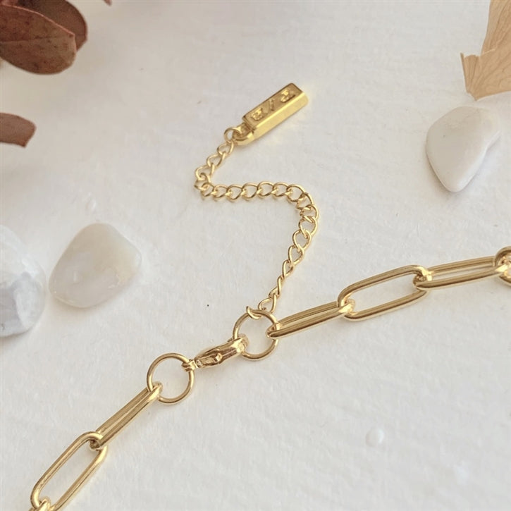 Classic Paperclip Chain Necklace in Gold