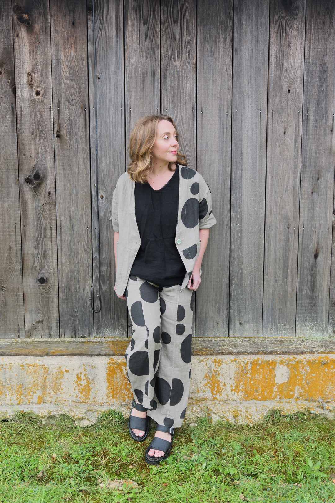 French Linen Jacket - Easy Dot