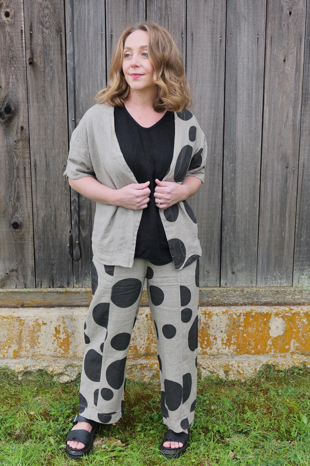 French Linen Jacket - Easy Dot