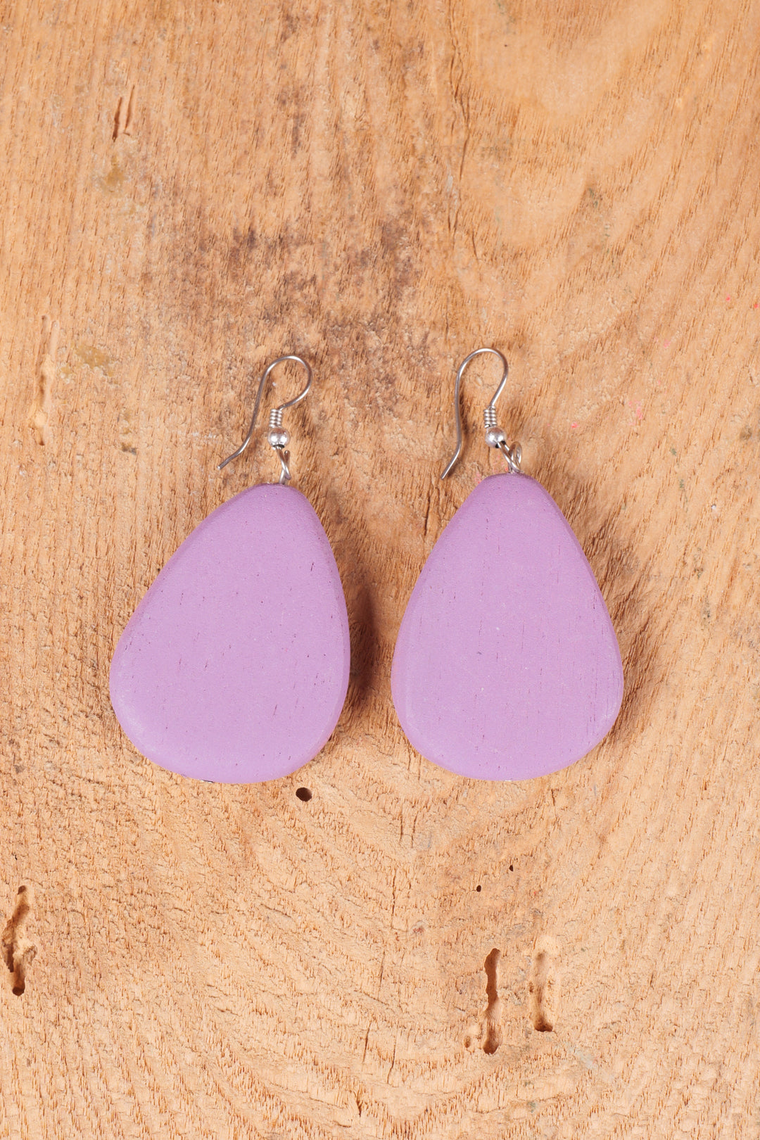 Wooden Pebble Earring