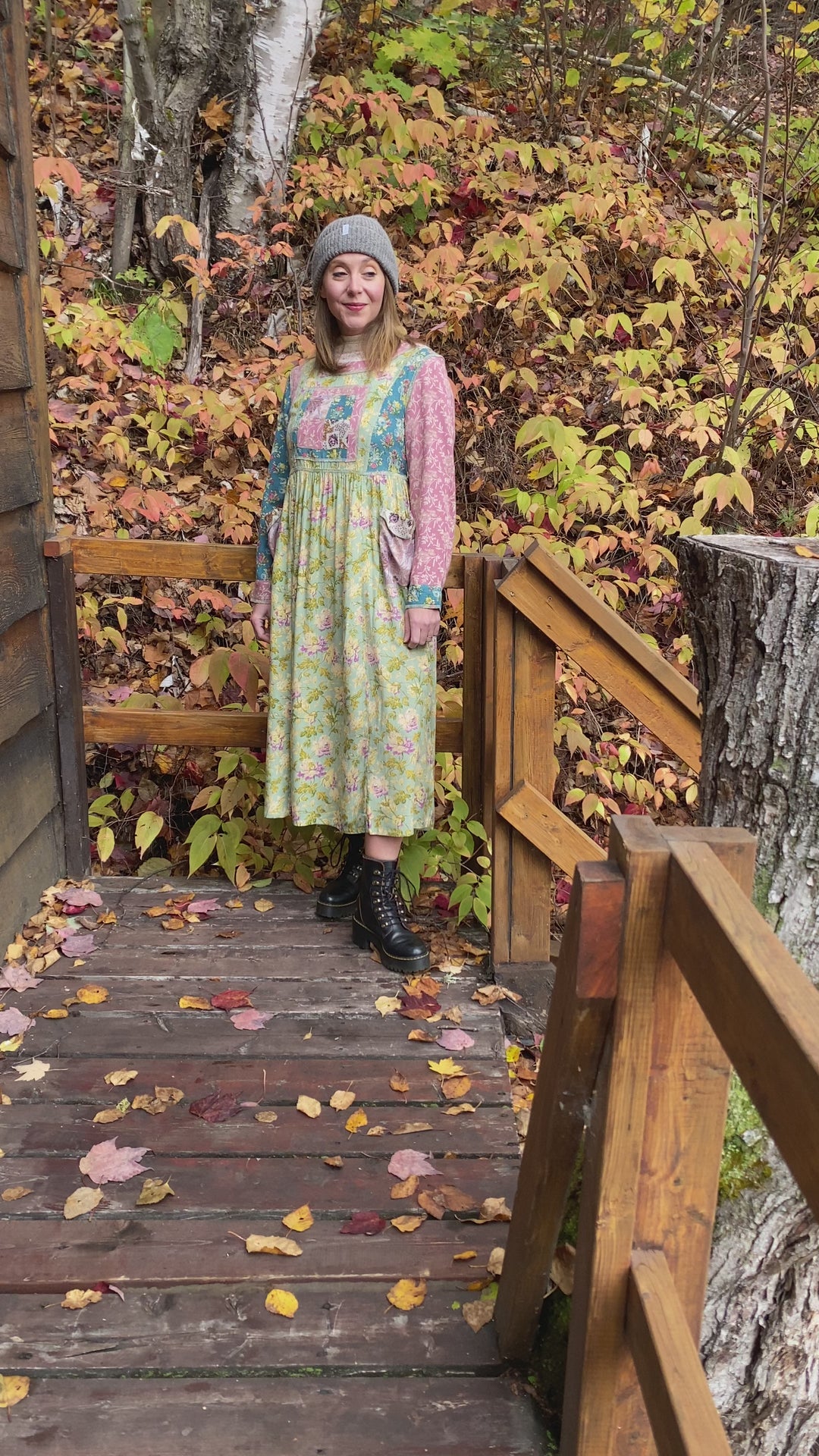 Gentle Autumn Patchwork Dress